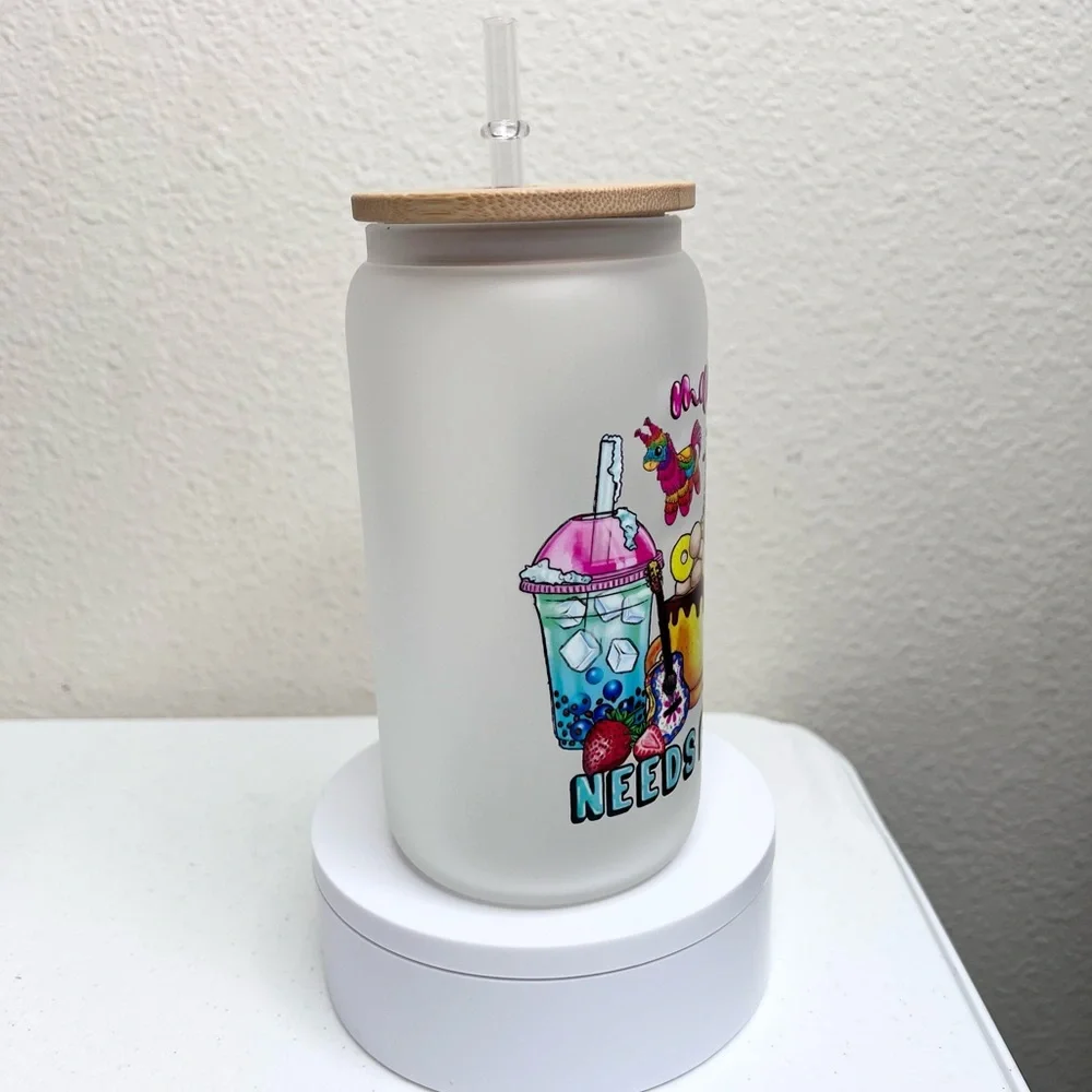 Mamacita Needs A Margarita Handmade Libbey Glass Cup - Picture 4 of 5